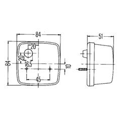 Indicator Light, (Halogen), RH & LH, 12-24V 4