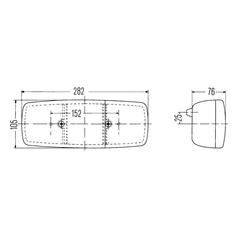 Rear Combination Light, (Halogen), Function: 3, Brake / Tail / Indicator, RH, 12/24V 3