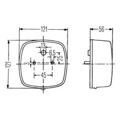 Rear Combination Light, (Halogen), Function: 4, Brake / Tail / Indicator / Number Plate, RH & LH, 12V 4