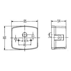 Front Combination Light (Halogen), 12/24V, RH, Straight 4
