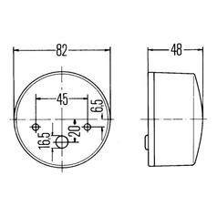 Front Combination Light (Halogen), 12/24V, RH & LH, Straight 4