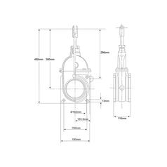 Gate valve - Double flanged - Heavy duty 6\'\' 4