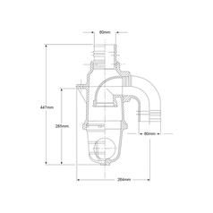 Syphon valve Ø80mm 6