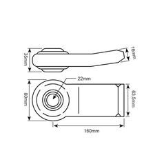 Lower Link Weld On Ball End (Cat. 1 (Ø22mm)) RH 4