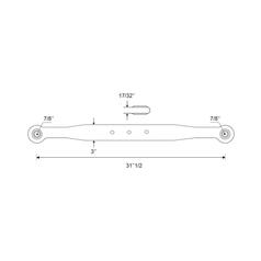 Lower Link Lift Arm -  Ball Ø 22mm -  Ball Ø 22mm -  LH 3