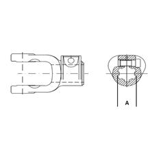 PTO Yoke - Interfering Clamp Bolt (U/J Size: 35 x 106.5mm) SizeSpline 4