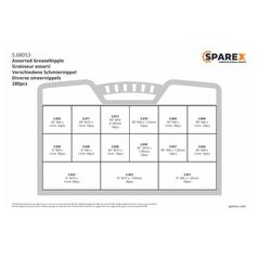 Compak 280 pcs. Grease Nipple M6, M8, M10 Assorted 2