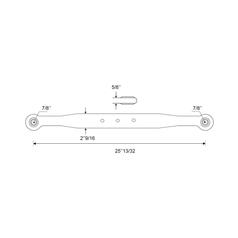 Lower Link Lift Arm -  Ball Ø 22mm -  Ball Ø 22mm -  RH & LH 3