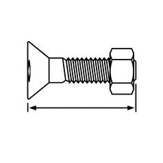 Box 25 pcs. OHead Bolt & Nut - M12x50mm 4