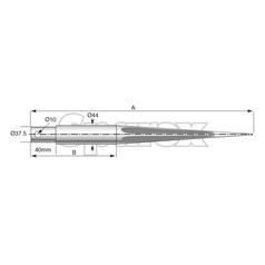 Loader Tine - Straight 1160mm, (Star) 3