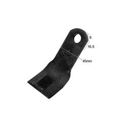 Y type flail, Length: 130mm, Width: 40mm, Hole Ø: 16.5mm, Thickness: 8mm. Replacement for Kuhn 2