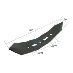 Reversible point 500x70x10mm Hole centres 45/75mm 2