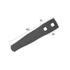 Point 155x35x8mm Hole centres 28mm 2