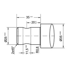 Loader Tine - Straight 860mm, (Star) 2