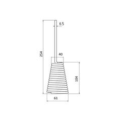 Wheel Rake Tine Length:257mm, Width:64mm, Ø6.5mm - Replacement for Bamford 2