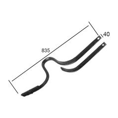 Track Eradicator Tine - Section (mm) 40 x 10, Length (mm) 770 2
