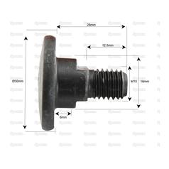 Mower Blade Retainer- M10x28mm -  Replacement for Kidd, Kuhn, Vicon 5