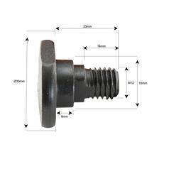 Mower Blade Retainer- M12x33mm -  Replacement for Kuhn, Taarup 1
