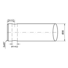 Loader Tine - Straight 760mm, (Star) 2