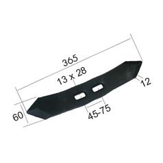 Reversible point 365x60x12mm Hole centres 45/75mm 2
