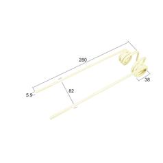 Tedder haytine Length: 280mm, Width: 82mm, Ø5.9mm - Replacement for Case IH 2