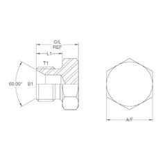 Hydraulic Adaptor 1/4\'\' BSP 60° Coned Plug 3