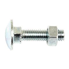 Metric Carriage Bolt and Nut, M8x60mm (DIN 601/934) 1