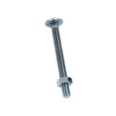 Metric Carriage Bolt and Nut, M8x100mm (DIN 601/934) 1