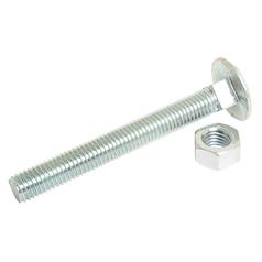 Metric Carriage Bolt and Nut, M12x100mm (DIN 601/934) 1