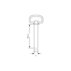 Hitch Pin with Chain & Linch Pin 25x183mm 3
