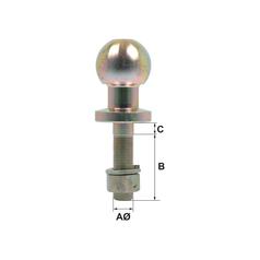 Ball Hitch Pin, 1250Kg (Short) 2