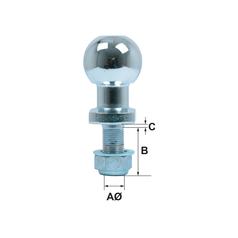 Ball Hitch Pin, 350Kg (Short (ATV)) 3