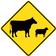 Safety Sign - Give Way to Stock, 600 x 600mm