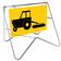 Safety Sign - Tractor Mowing with Swing Stand Set, 900 x 600mm