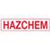 Safety Sign - Hazchem, 600 x 150mm