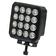 LED Heated Lens Light- 10-30V, Square Work Light 9120 Lumens Raw, Bracket