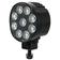 LED Heated Lens Light- 10-30V, Round Work Light 10260 Lumens Raw, Bracket