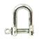 Screw Type D Shackle, Pin Ø6mm x 12mm Jaw