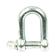 Screw Type D Shackle, Pin Ø16mm x 30mm Jaw
