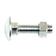 Metric Carriage Bolt and Nut, M10x40mm (DIN 601/934)